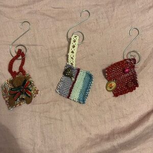 Three handcrafted Christmas Ornaments